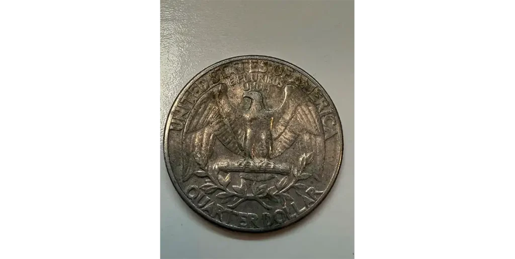 the back of silver 1965 quarter